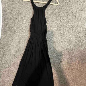 Blk Dress / Cover-Up Slit Bottom Half